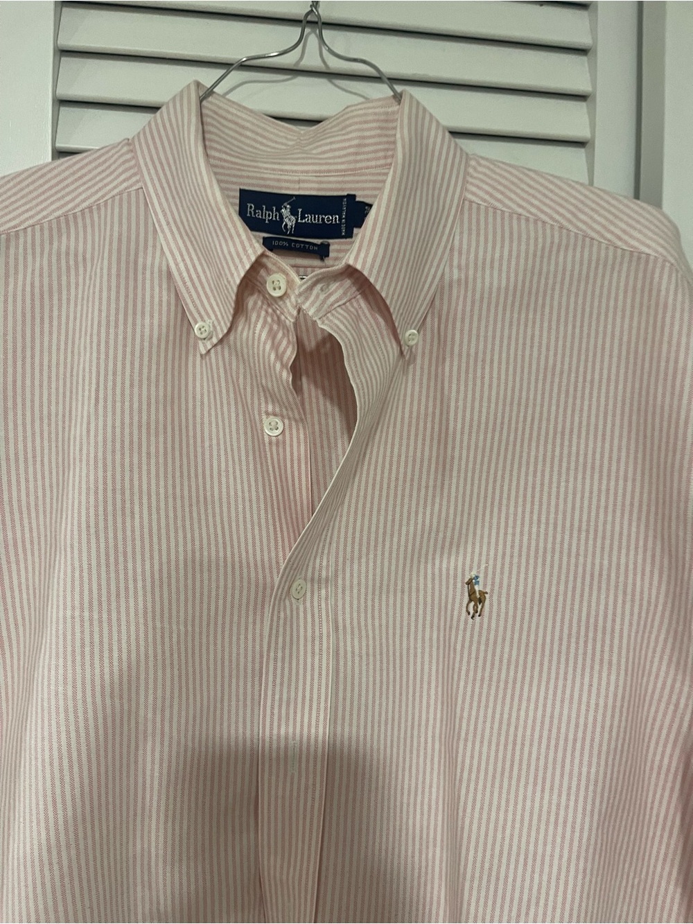 Ralph Lauren Pink & White Striped Button-Down Shirt